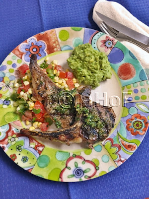 lamb chops, delicious food, flavorful herbs