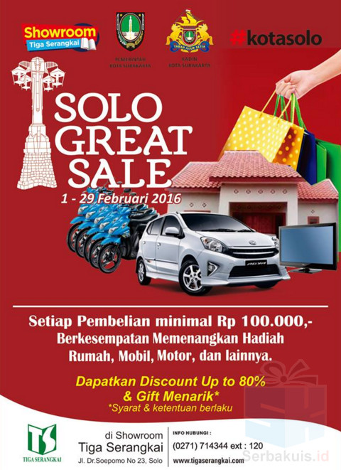Promo Tiga Serangkai Solo Great Sale Berhadiah Rumah Promo Tiga Serangkai Solo Great Sale Berhadiah Rumah