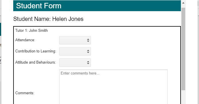 The Gift of Script: Student Feedback system - HTML form - part 2