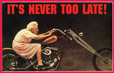 90-year-old on a motorcycle