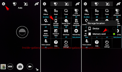 sd card galaxy camera storage inside app