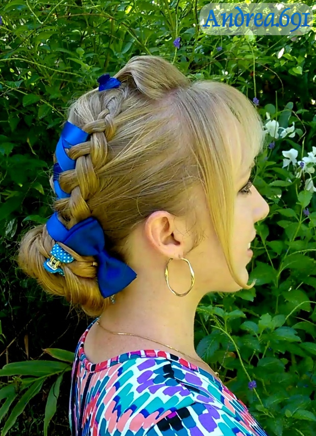Braids & Hairstyles for Super Long Hair Blue Ribbon Updo
