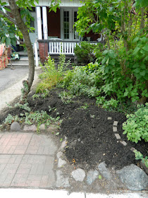 Riverdale Toronto front garden cleanup after Paul Jung Gardening Services