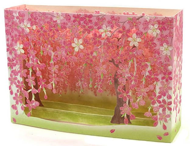  Cherry Blossom Tree Box Pop Up Decorative Greeting Card
