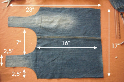 3patchcrafts: Recycled denim shopping bag