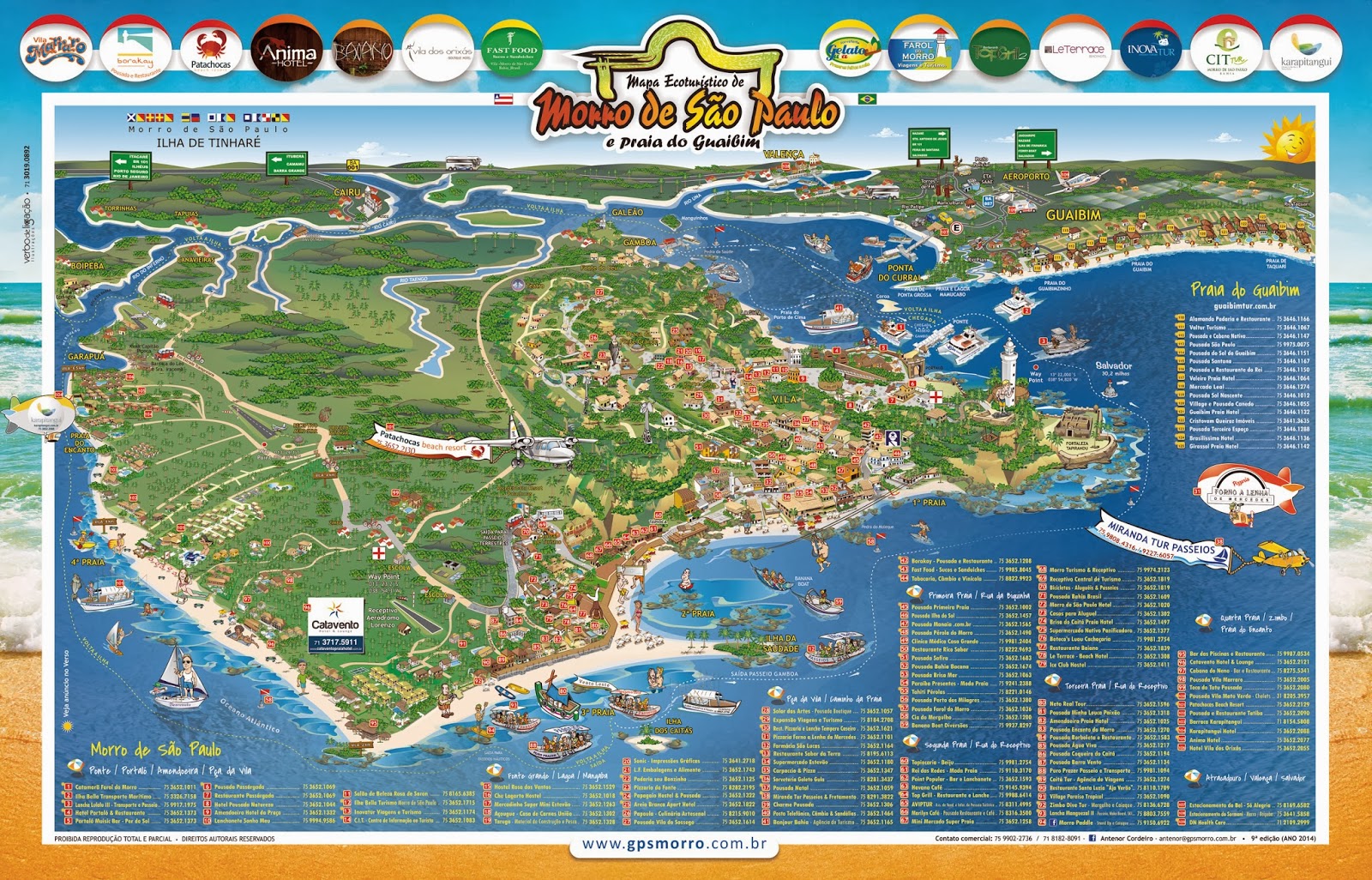 Dendê News Mapa EcoTurístico do Morro de São Paulo mostra a Praia do Guaibim... Dendê News Mapa EcoTurístico do Morro de São Paulo mostra a Praia do Guaibim...