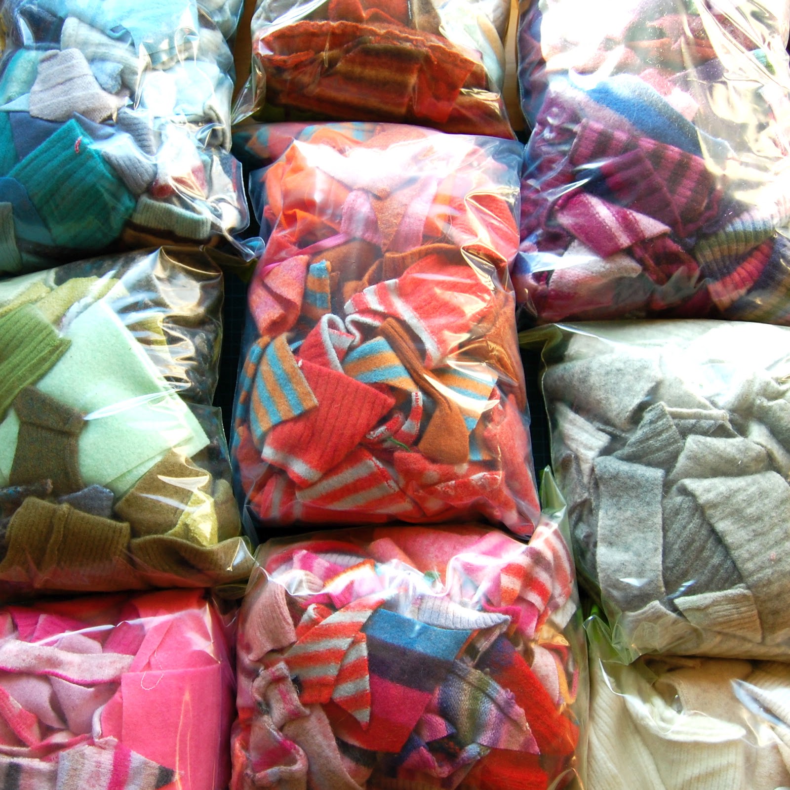 monda loves… felted wool scrap bags