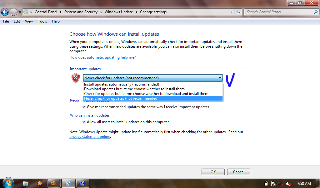 Update read. Update read