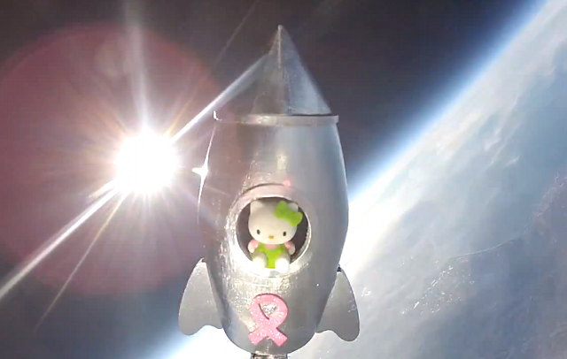 7th Grader Launches Hello Kitty 17-Miles To Space - Magazine-Photoshoot