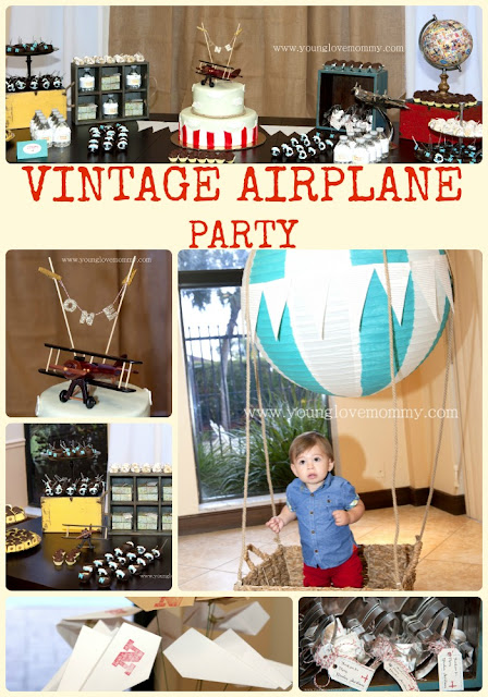 Vintage Airplane Party - First Birthday Party Ideas - DIY kids birthday parties