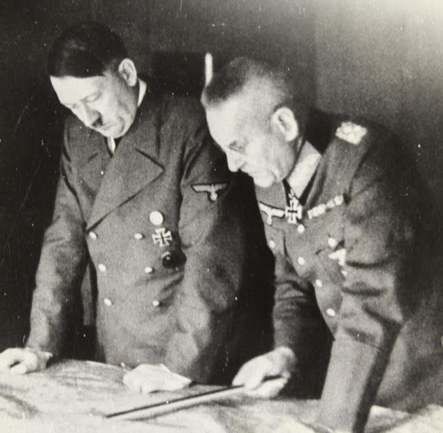 Hitler and Halder, 6 August 1941 worldwartwo.filminspector.com