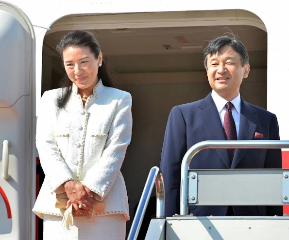 Crown Prince Naruhito and Crown Princess Masako left for the Netherlands on Sunday to attend the coronation of the new Dutch king