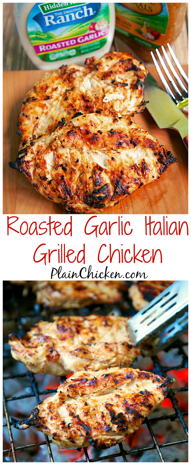 Roasted Garlic Italian Grilled Chicken - Plain Chicken