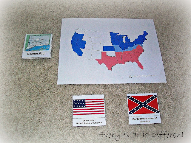 The Civil War Division of States Activity with Free Printable