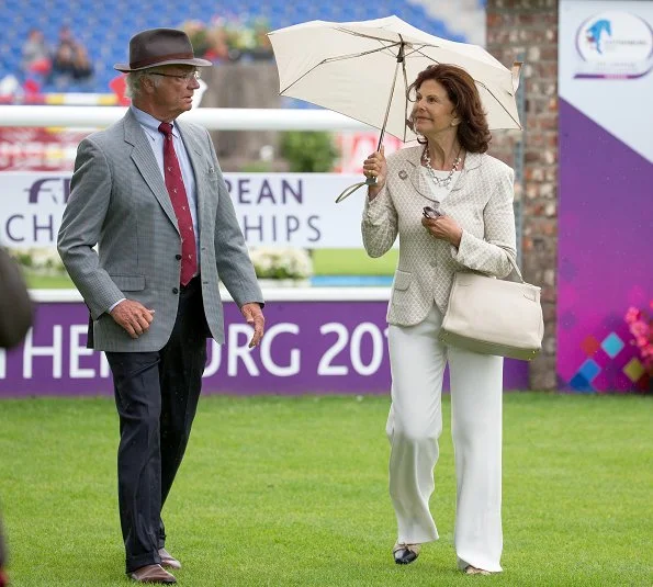 King Carl Gustaf and Queen Silvia  visit the CHIO World Equestrian Festival in Aachen, Germany