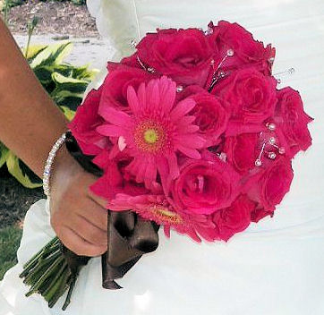 Hot Pink Roses & Gerber Bouquet