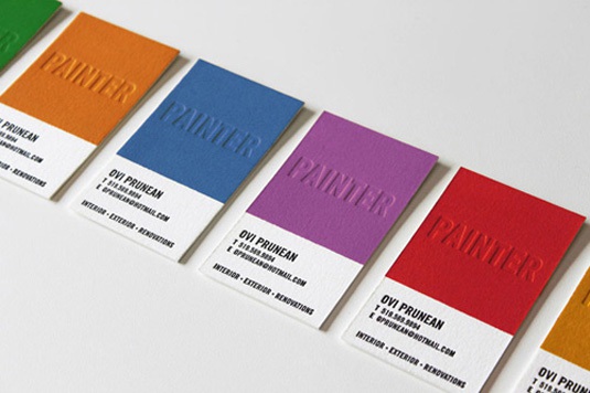  Designs of Letterpress Printing Business Cards