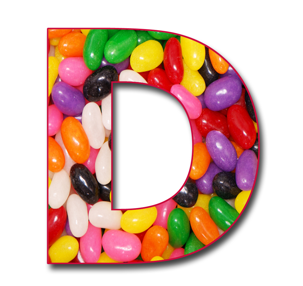 Scrapbook Alphabet: &ldquo;Jelly Beans&rdquo; PNG Free Scrapbook Alphabet Letters