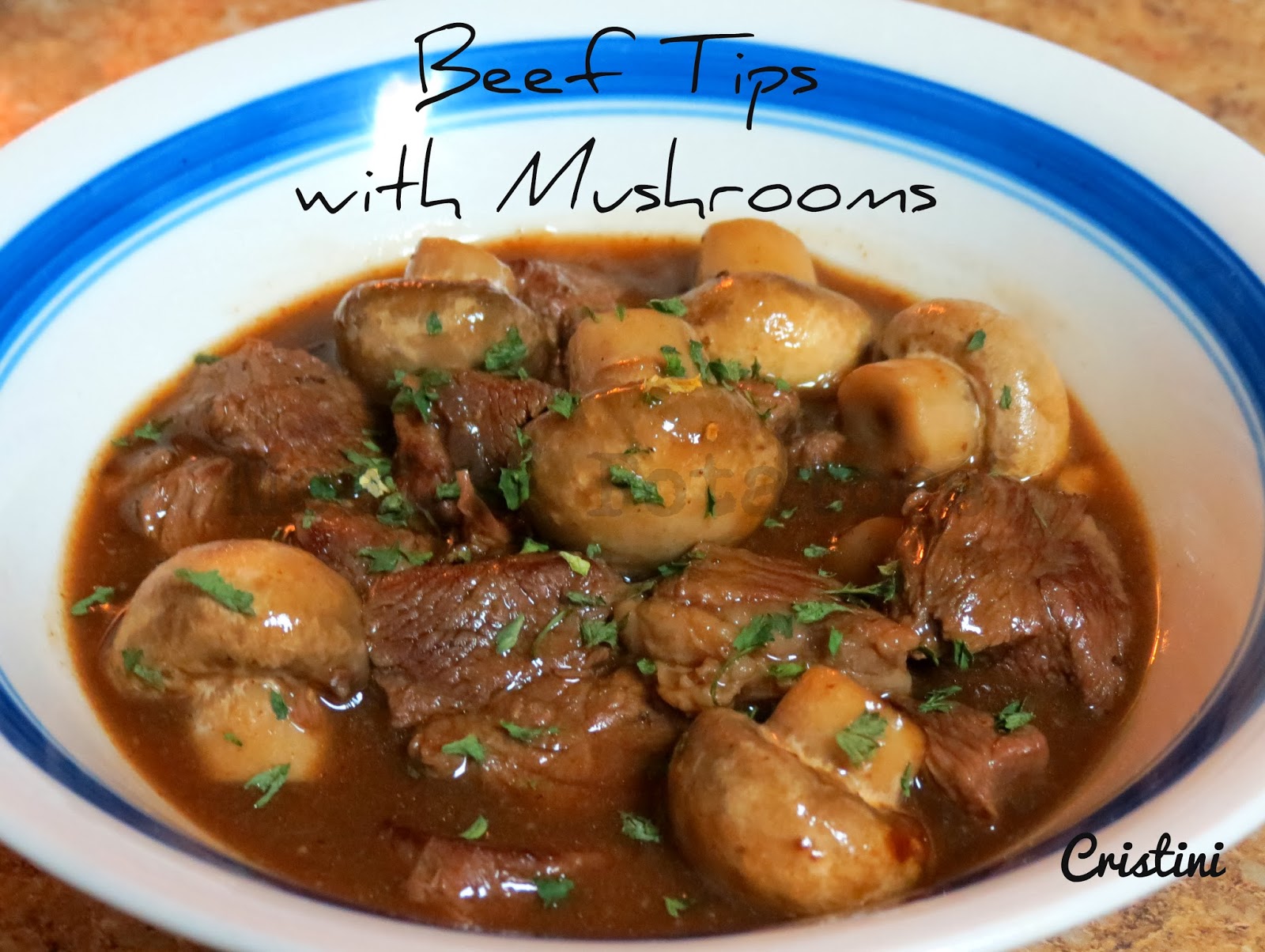 SLOW COOKER Beef Tips With Mushrooms