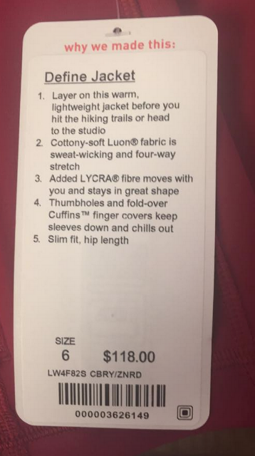 Define Jacket - Cranberry