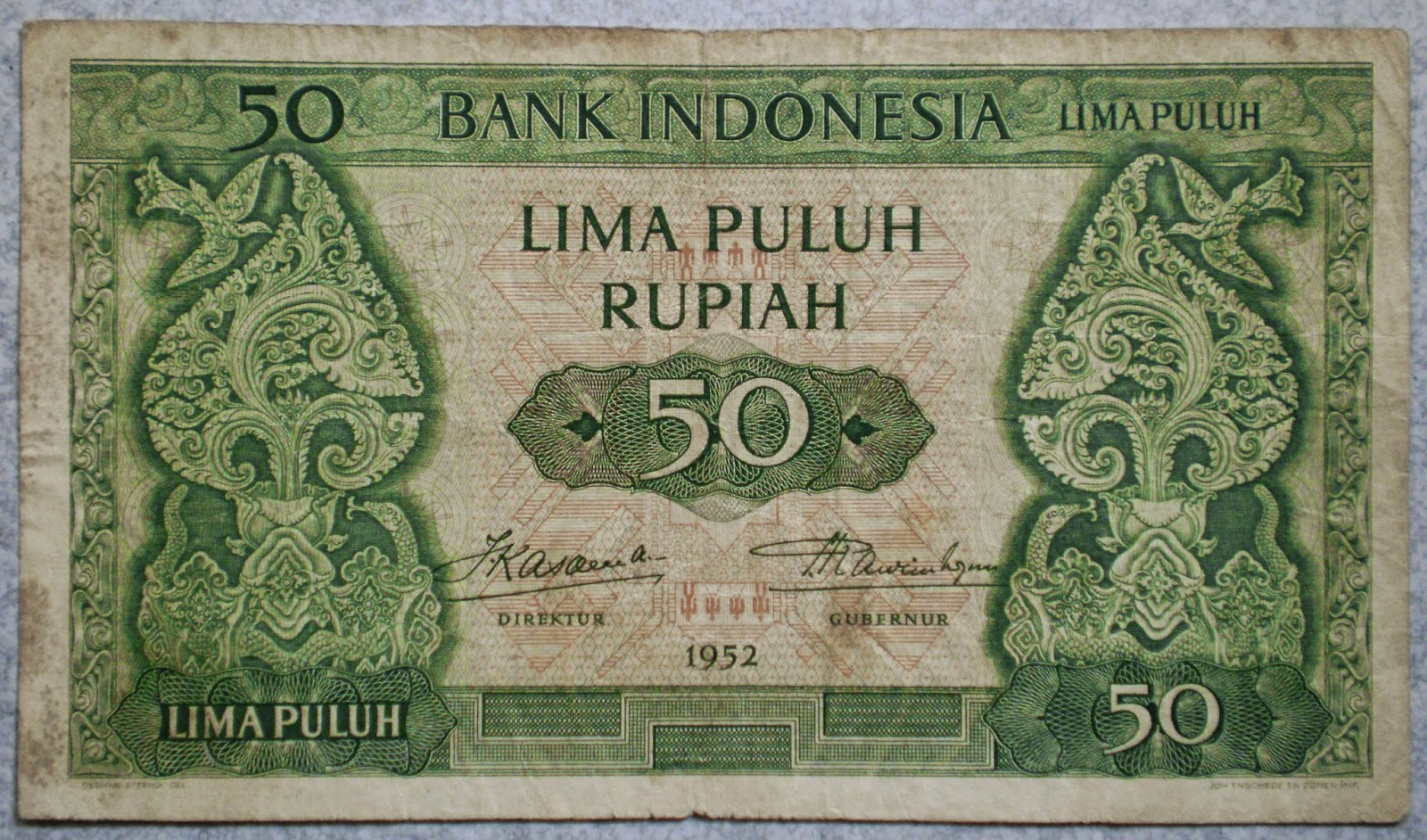 KoleksiKu Barang Jadul: Uang kertas Rp.50 seri Kebudayaan 1952