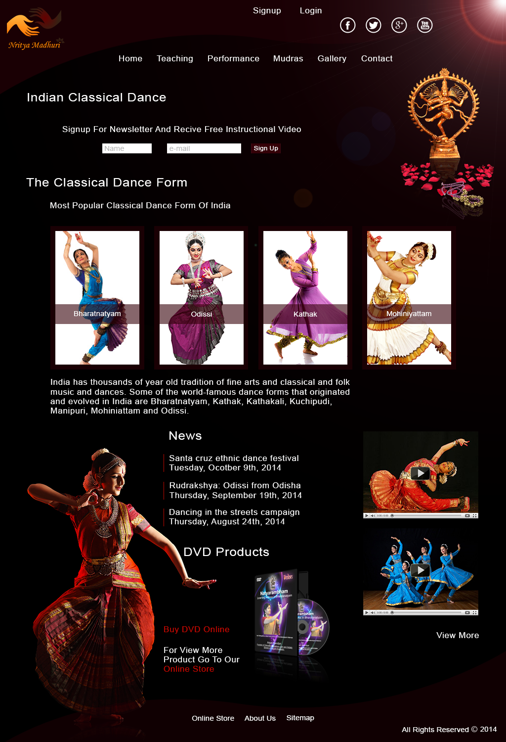 Classical Dance Website Templates Free Download