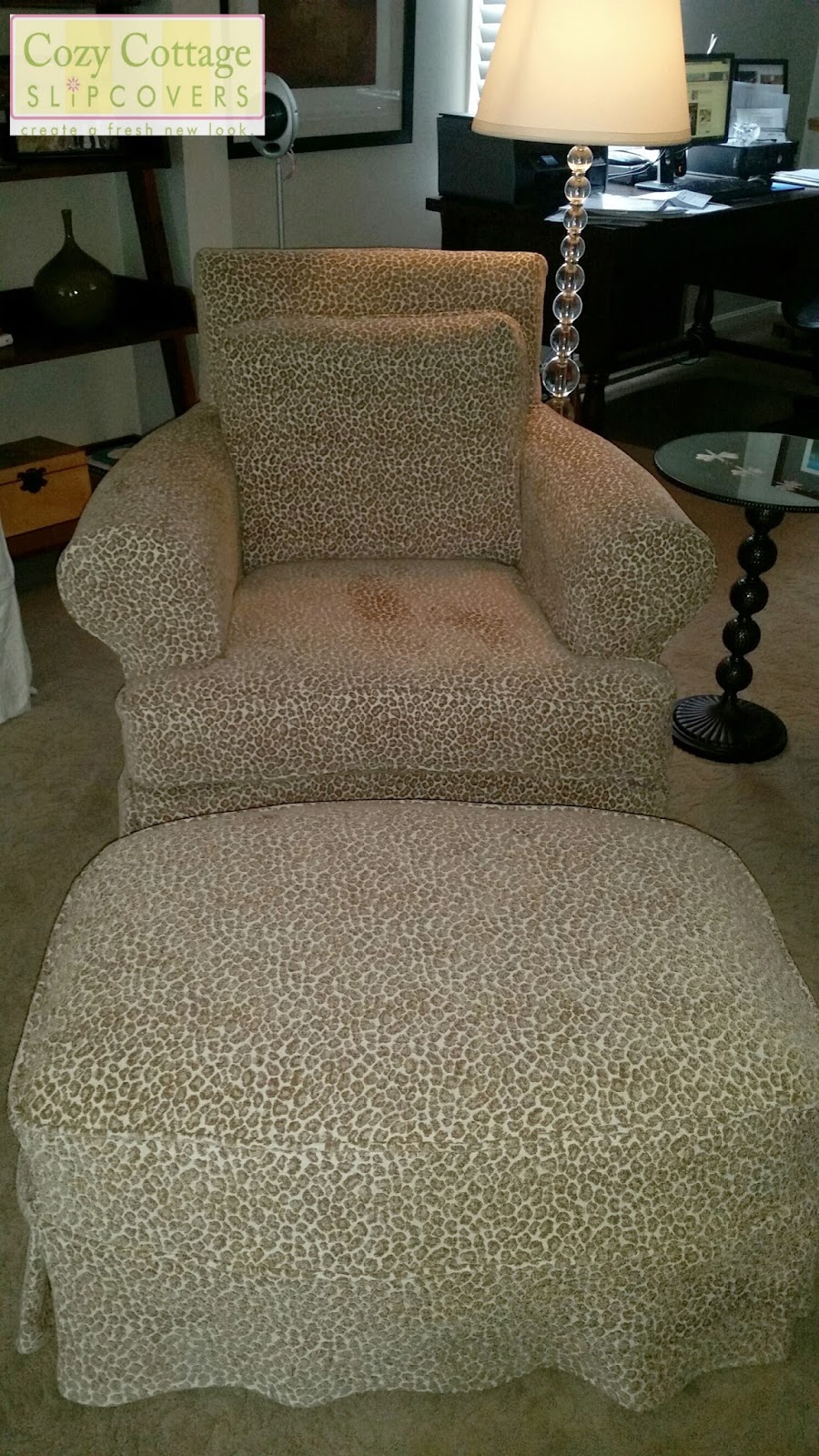 Cozy Cottage Slipcovers Leopard Animal Print Slipcover and Quilted