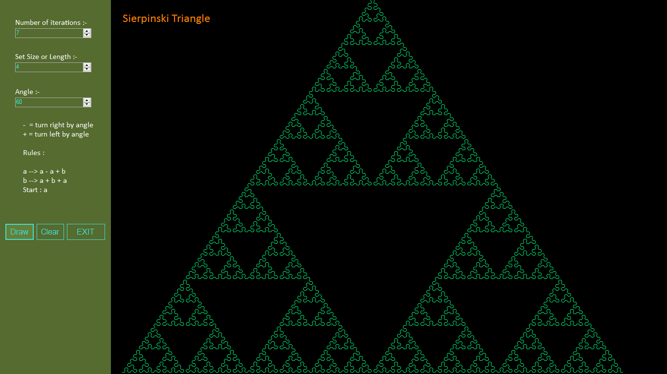 LSystems Sierpinski Triangle in code hackers blog