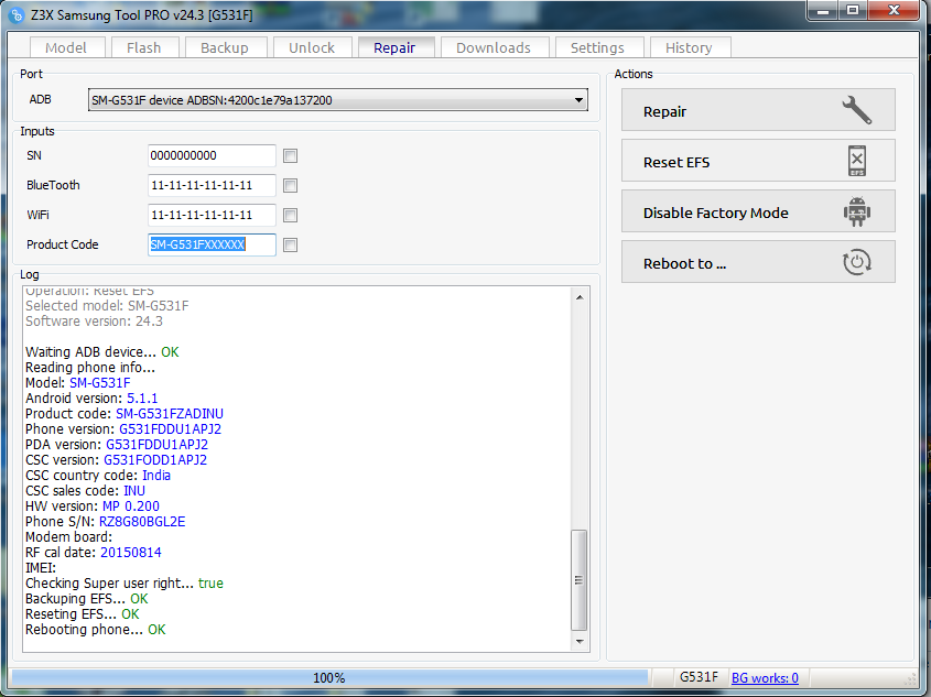 Z3X SAMSUNG 24.3 FULL WORKING LOADER ( Read&Write CERT) Gadgets Doctor