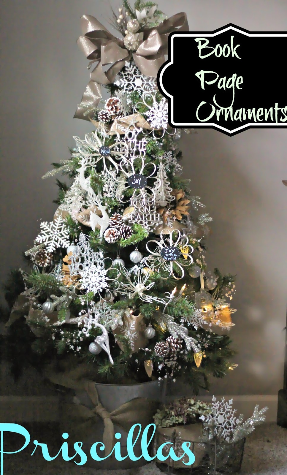 Priscillas Book Page Ornaments And The Dining Room Tree