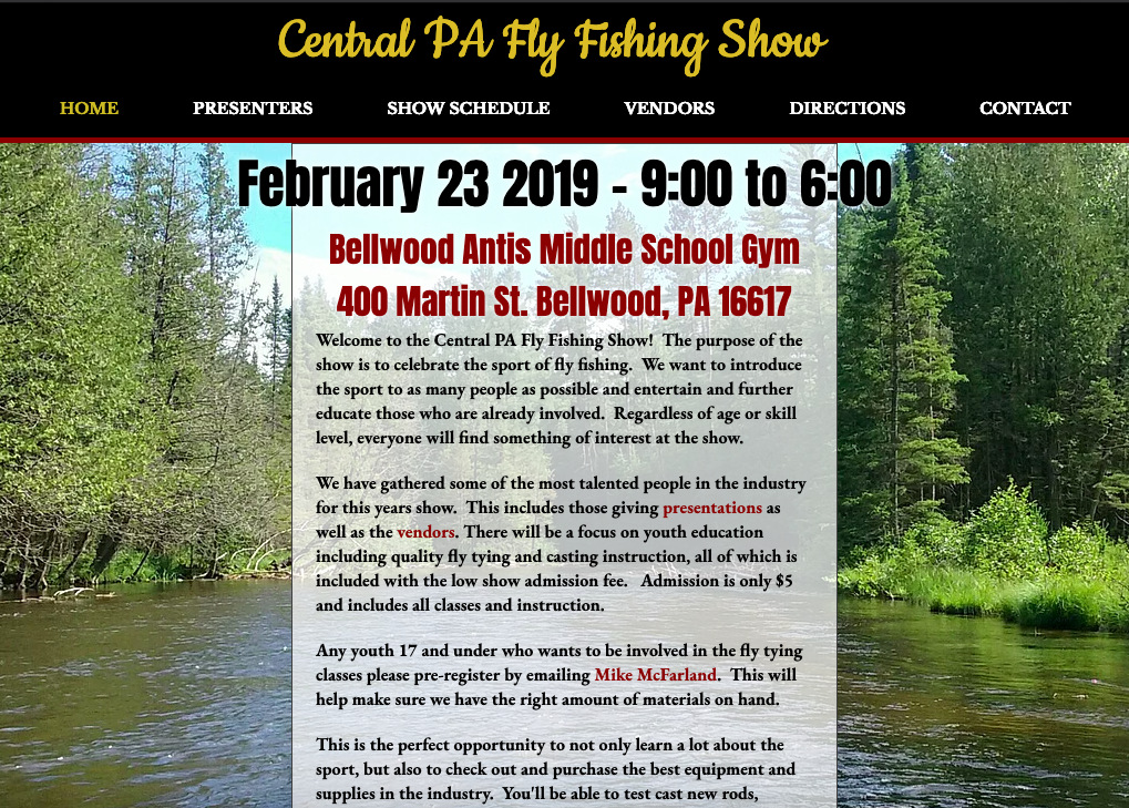 The Fiberglass Manifesto Central PA Fly Fishing Show