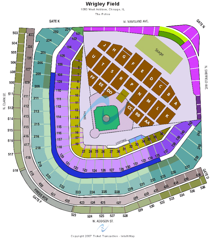 Wrigley Field Pearl Jam Concert Seating Chart