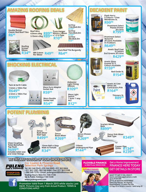 GBB Essential Hardware Proofing Puleng Sand & Stone March & April Specials
