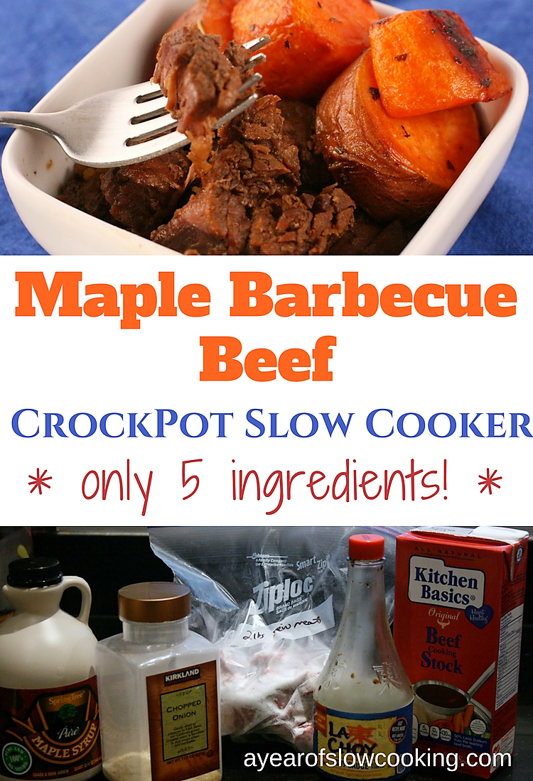 Maple Barbecue Beef Slow Cooker Recipe A Year of Slow Cooking