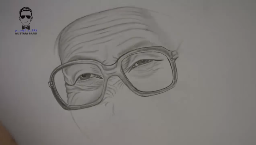 تعلم رسم امراة عجوز ( امرأة مسنة ) how to draw an old woman - تعلم 