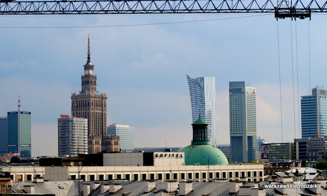widok panorama Warszawa glorietta wieżowce PKiN