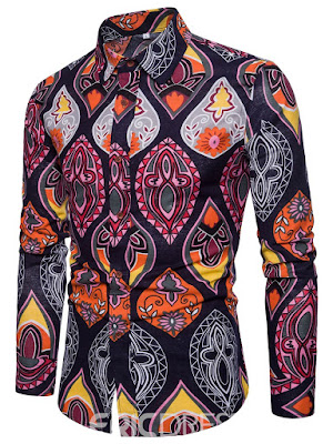 Ericdress Lapel Floral Print Men's Single Breasted Shirts