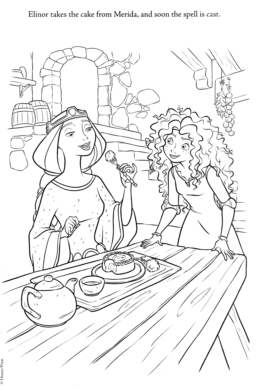 walt disney brave coloring pages - photo #7