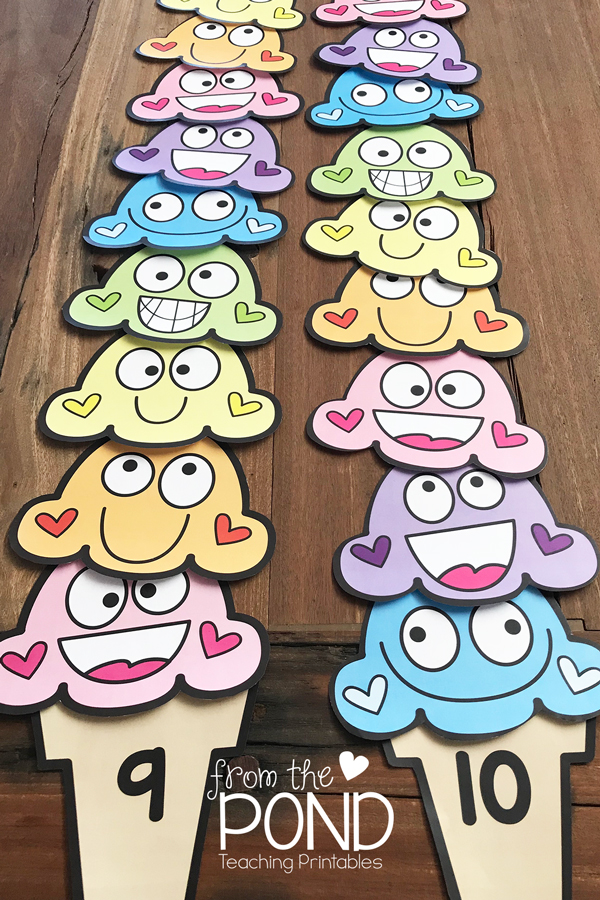 Ice Cream Stack Number Game From the Pond