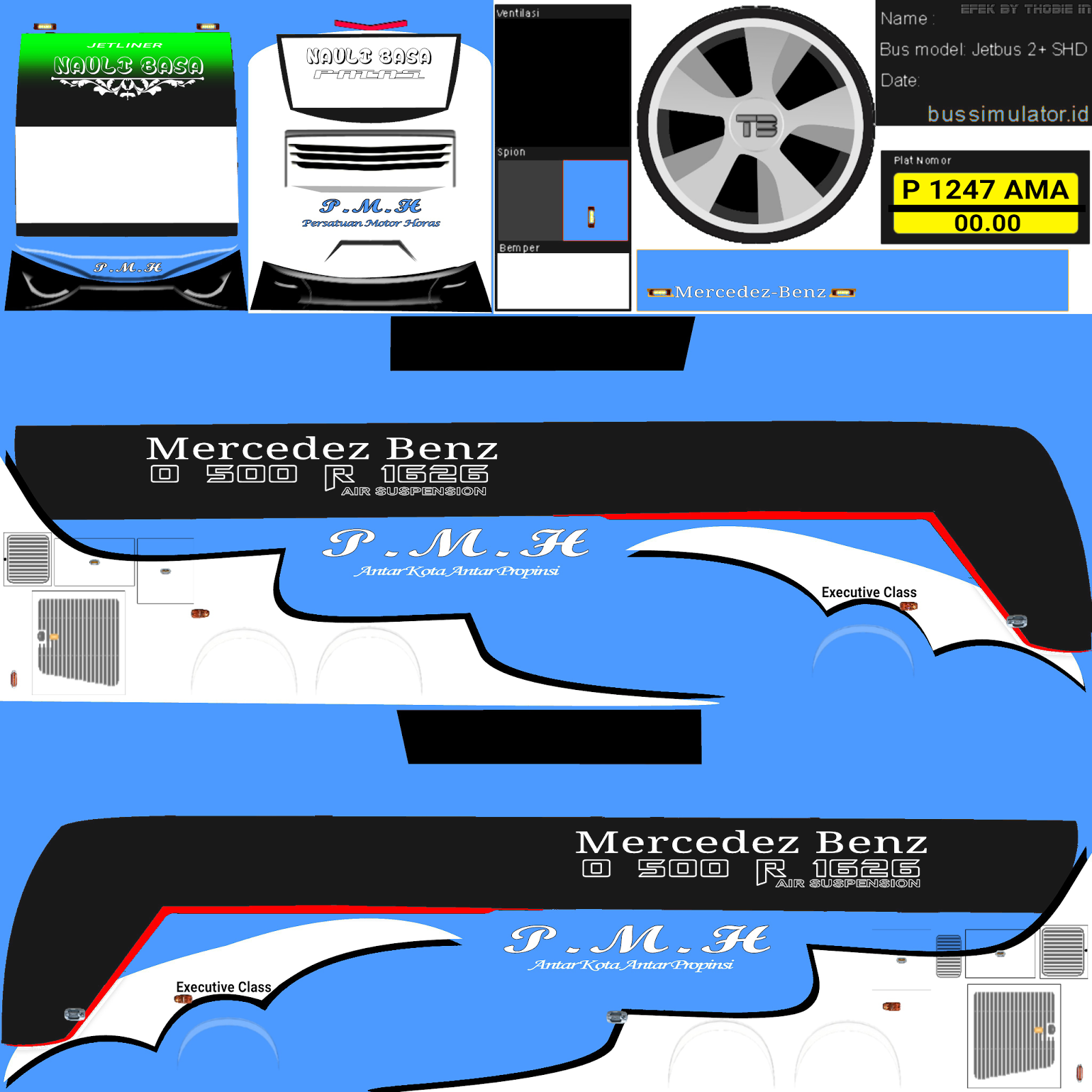 Kumpulan Livery Bus Simulator Indonesia V8 Semua Aja