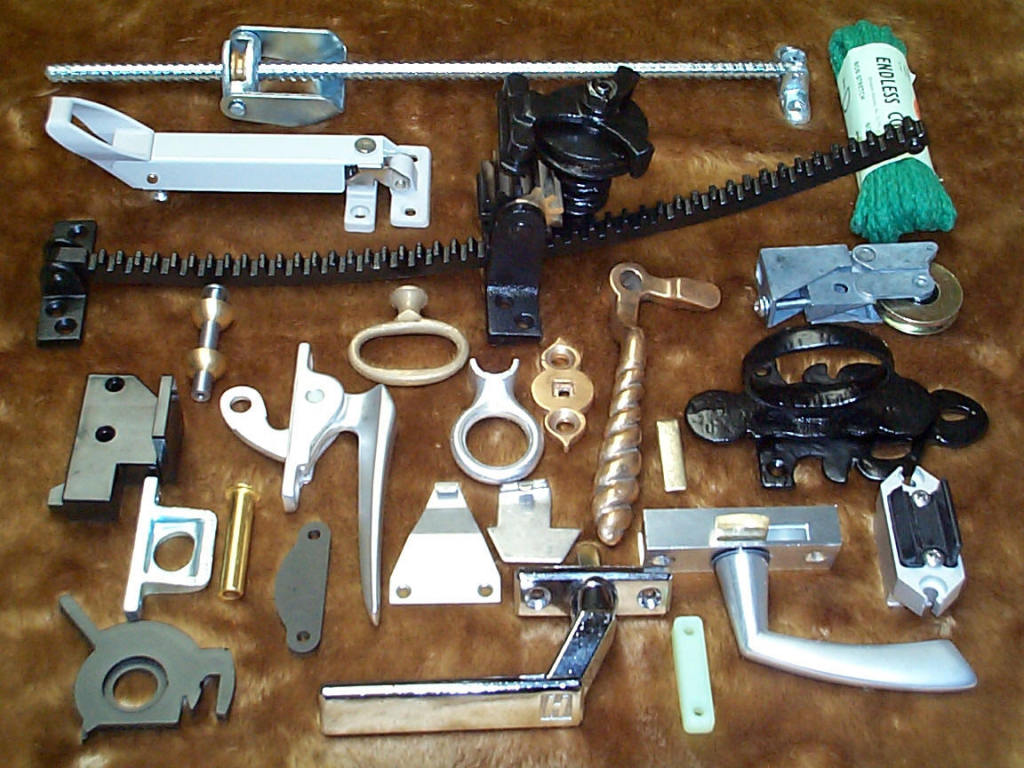 Metal Window Parts Sash Balances, Handles, Stays, Locks So much