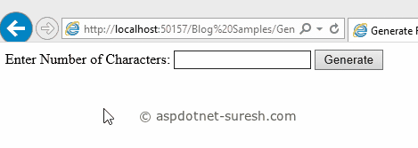 Generate One Time Password (OTP) in Asp.net using C#, VB.NET