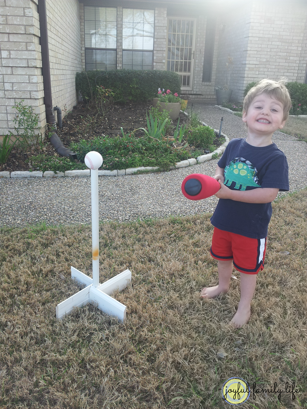 Joyful Family Life Homemade TBall Stand