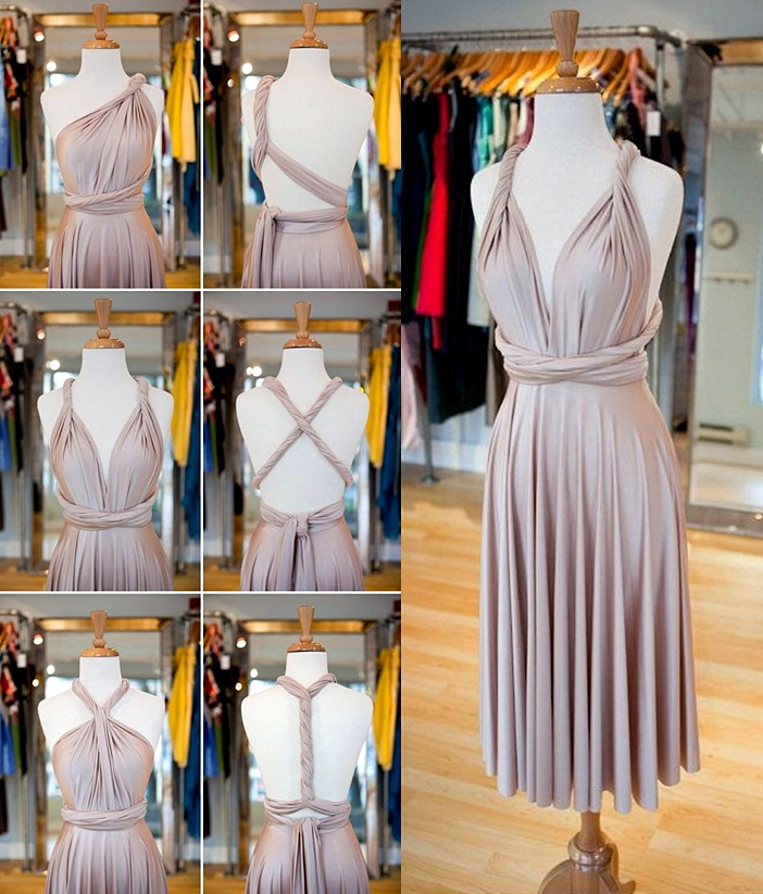 ideas on how to wear a convertible multiway dress, backless dress, summer dresses