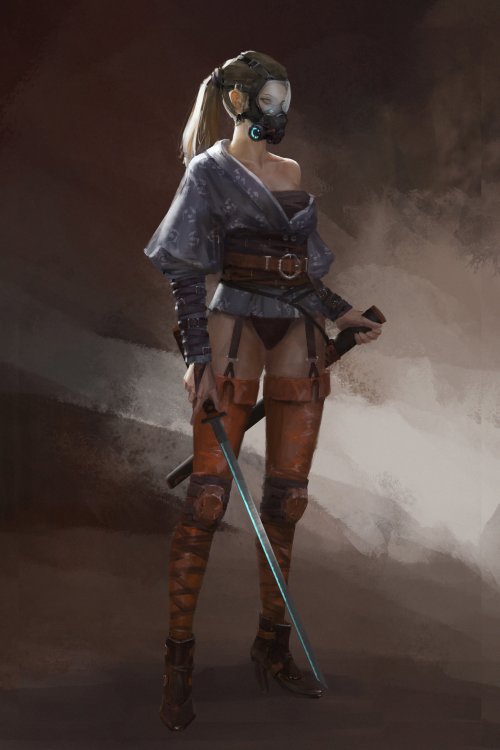 Ningbo Jiang artstation arte ilustrações fantasia ficção mulheres oriental