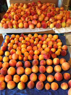 Peaches on countertop