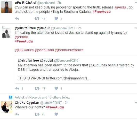 9 Following Audu Maikori's arrest, MI Abaga leads #FreeAudu campaign on social media