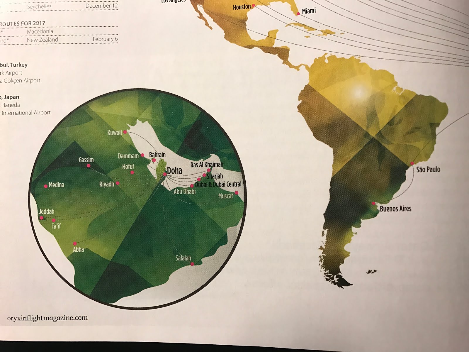 The Timetablist: Qatar Airways Route Network, November 2016: The GCC