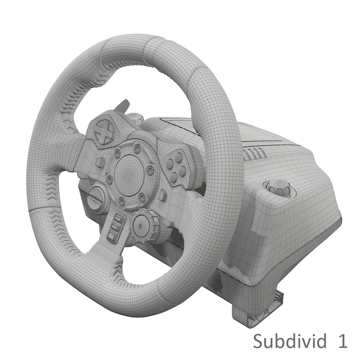 Logitech G29 game steering wheel 3d model