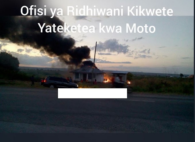 Ofisi ya Mbunge Ridhiwani Kikwete ilivyoungua Moto Jana, Mwanamke Kichaa Atajwa Kusababisha Moto
